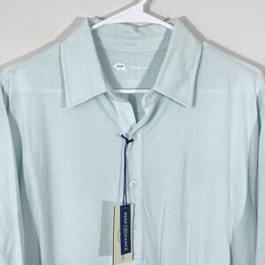 NEW Onward Reserve Polo Shirt Mens Size Large Sky Blue Bamboo Cotton